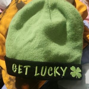 Men's Green 'Get Lucky' Beanie